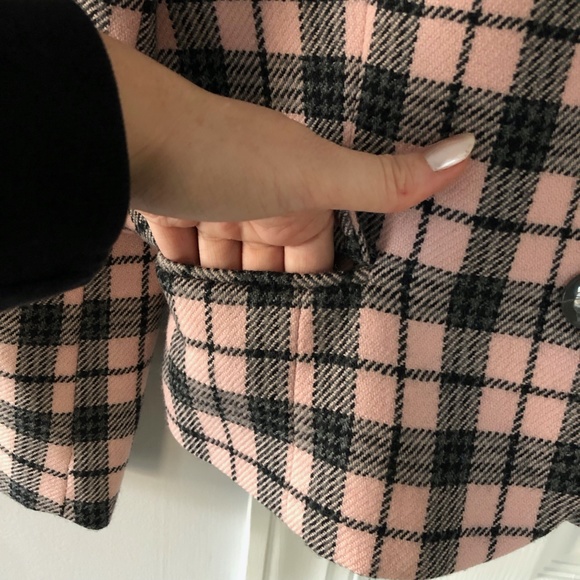 Vintage Rena Rowan for Saville Clueless Style 100% Wool Plaid Button Down Blazer - Picture 5 of 10